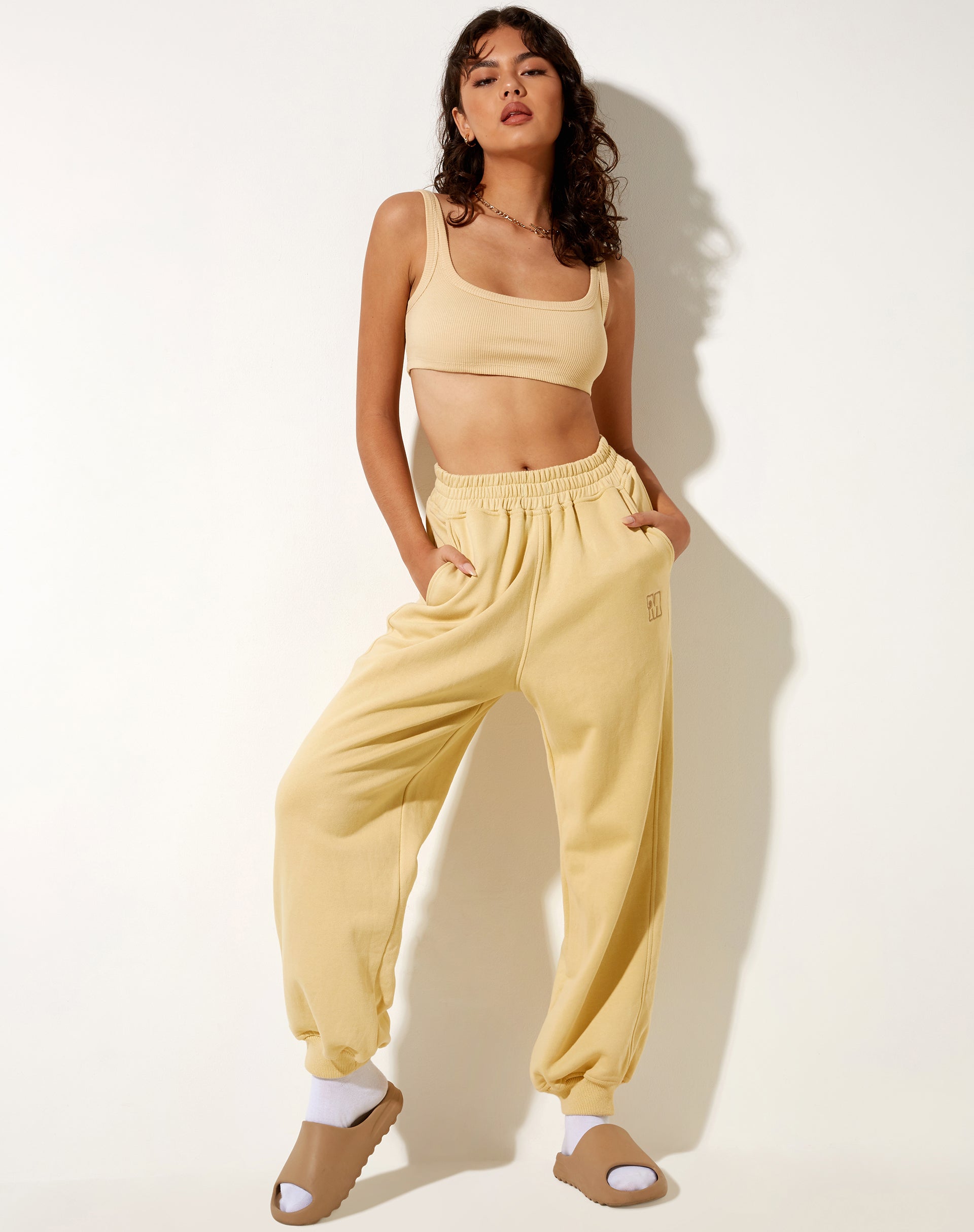Afbeelding van Letha Crop Top in Rib Custard