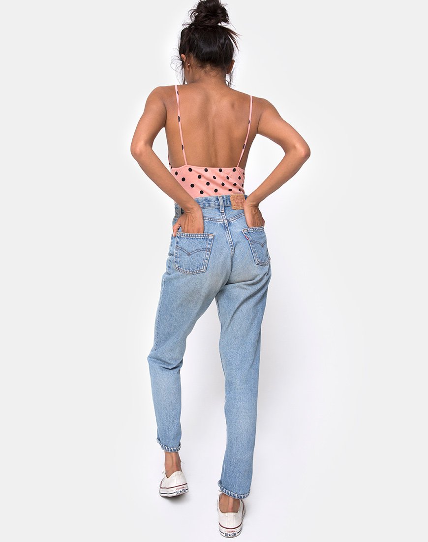 Afbeelding van Leva Bodice in New Polka Nude Zwart