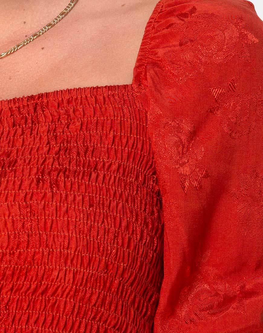 Afbeelding van Lilian Crop Top in Satin Rose Rust