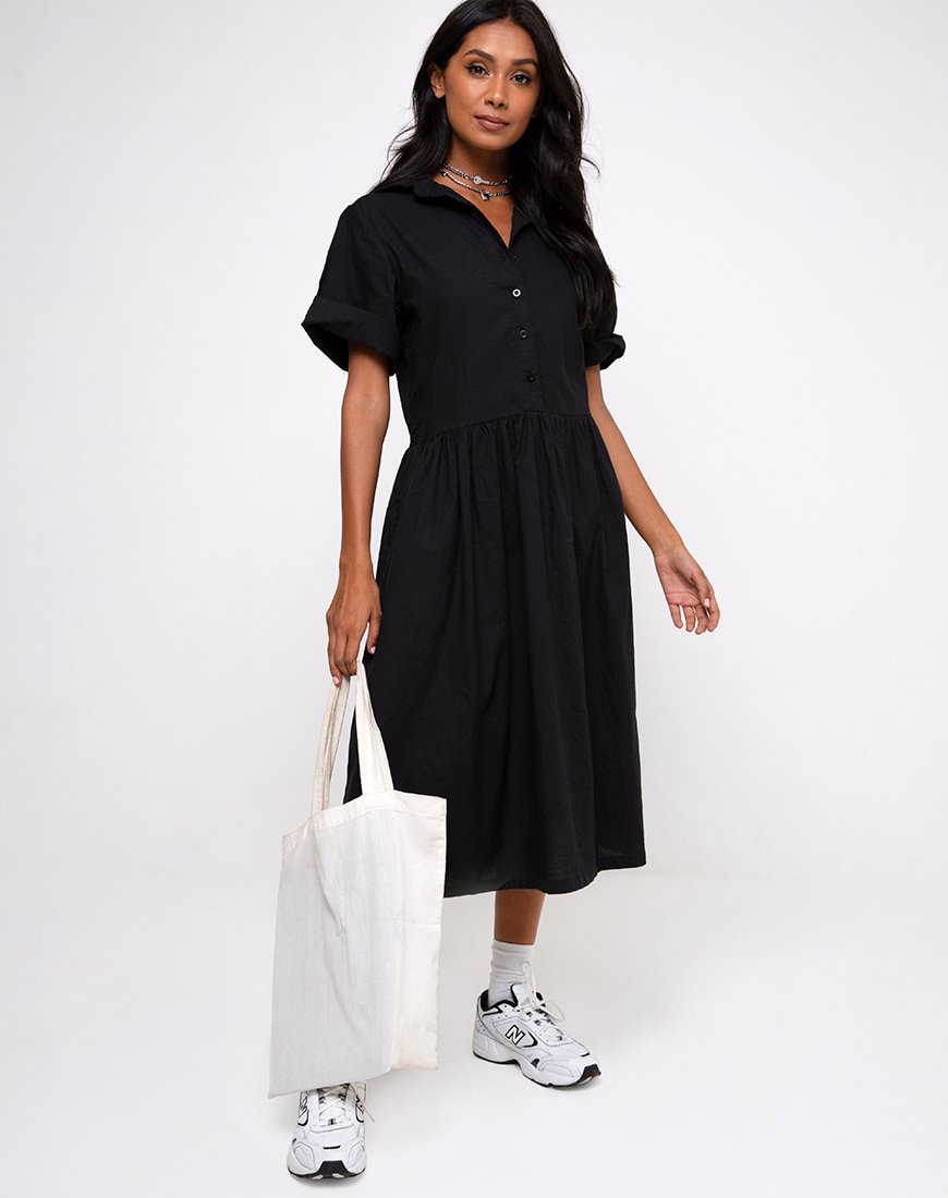 Lista Midi Dress in Zwart