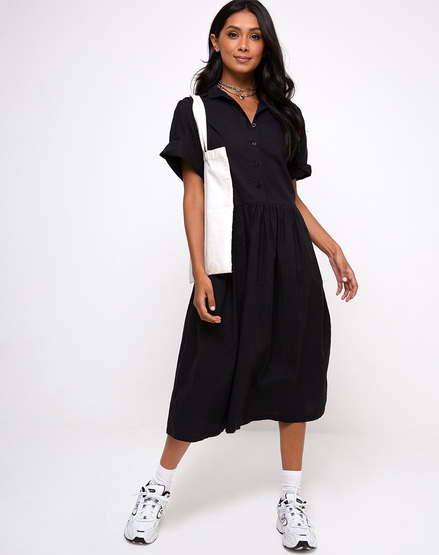 Afbeelding van Lista Midi Dress in Zwart