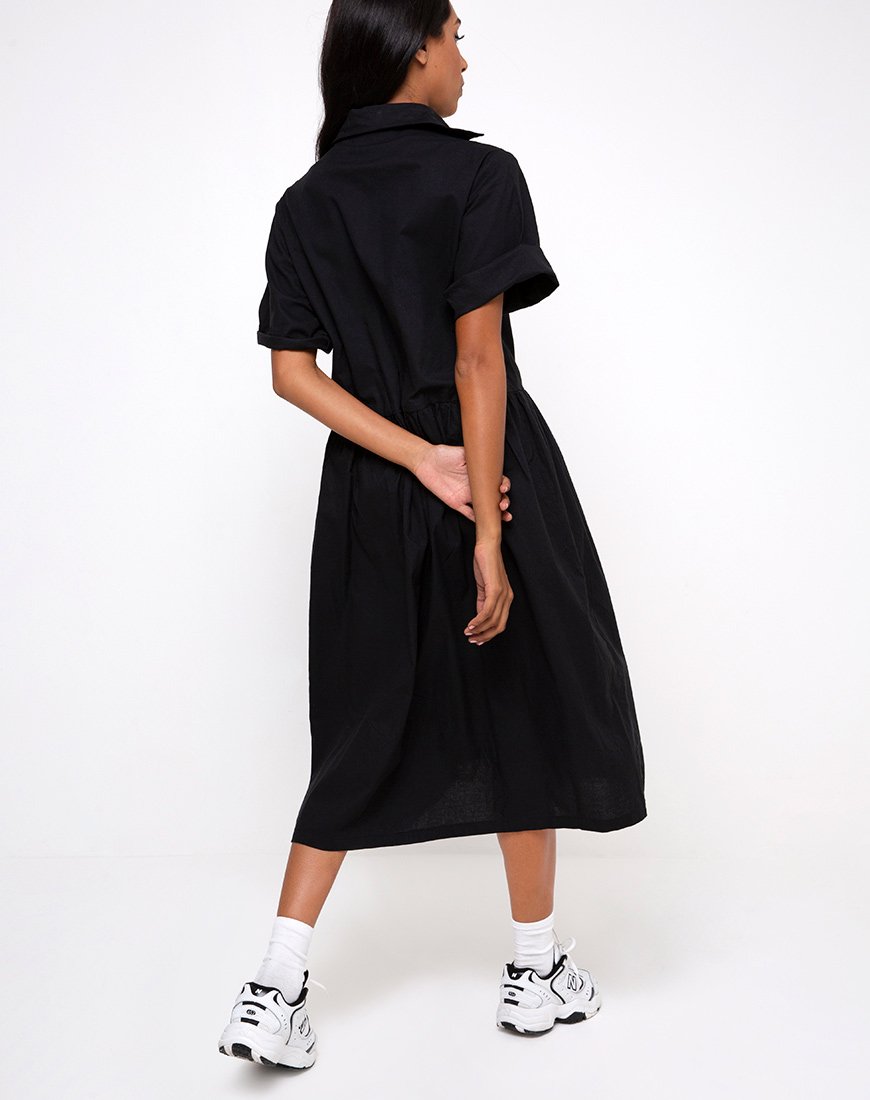 Afbeelding van Lista Midi Dress in Zwart