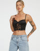 Afbeelding van Litasa Corset Top in Satijn Zwart