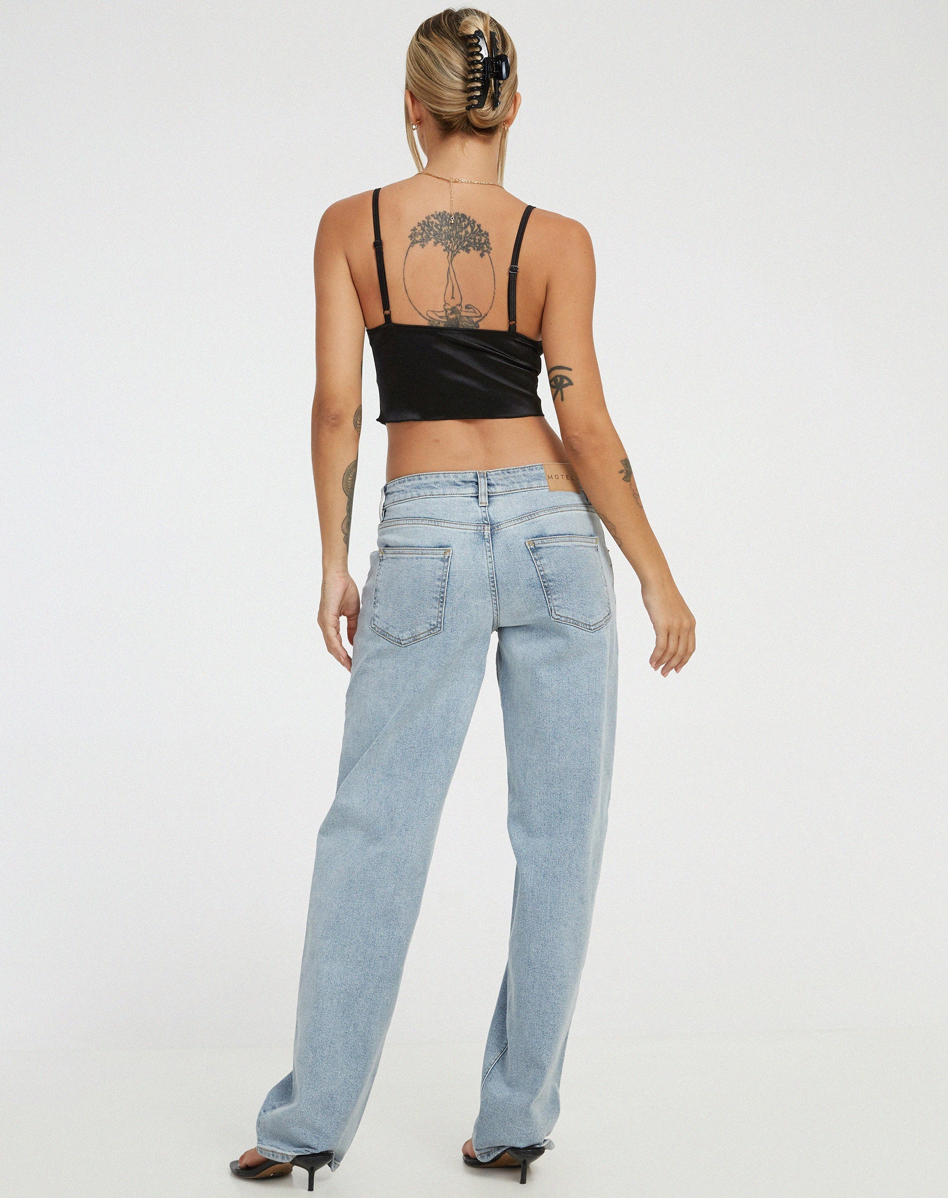 Afbeelding van Litasa Corset Top in Satijn Zwart