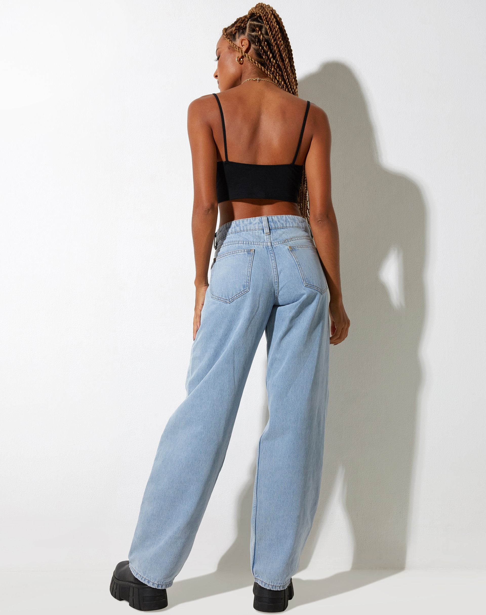 Afbeelding van Loca Crop Top in Lycra Zwart