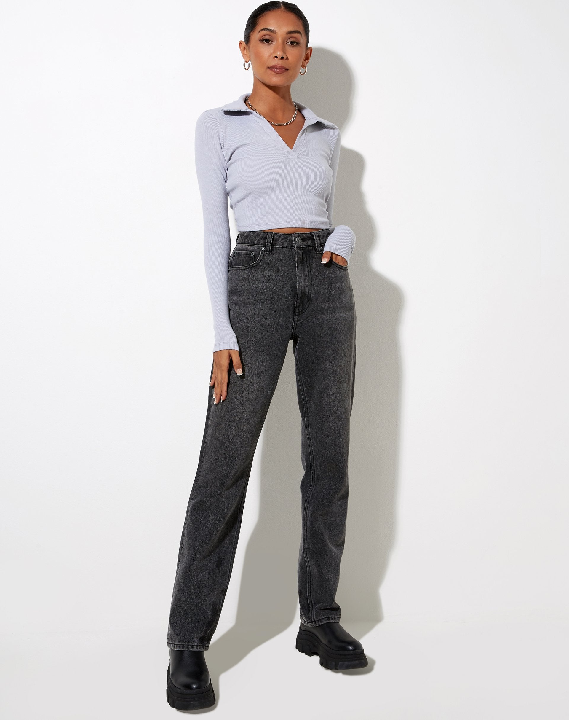 Afbeelding van Lody Crop Top in Lunar Rock
