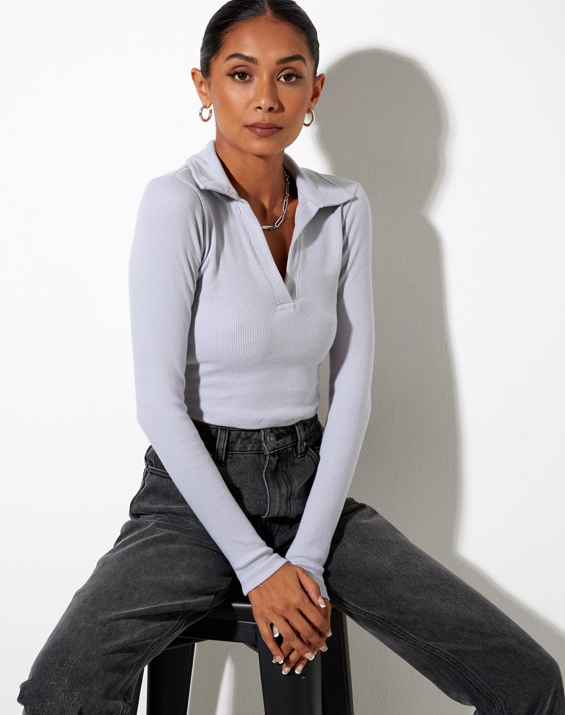 Afbeelding van Lody Crop Top in Lunar Rock