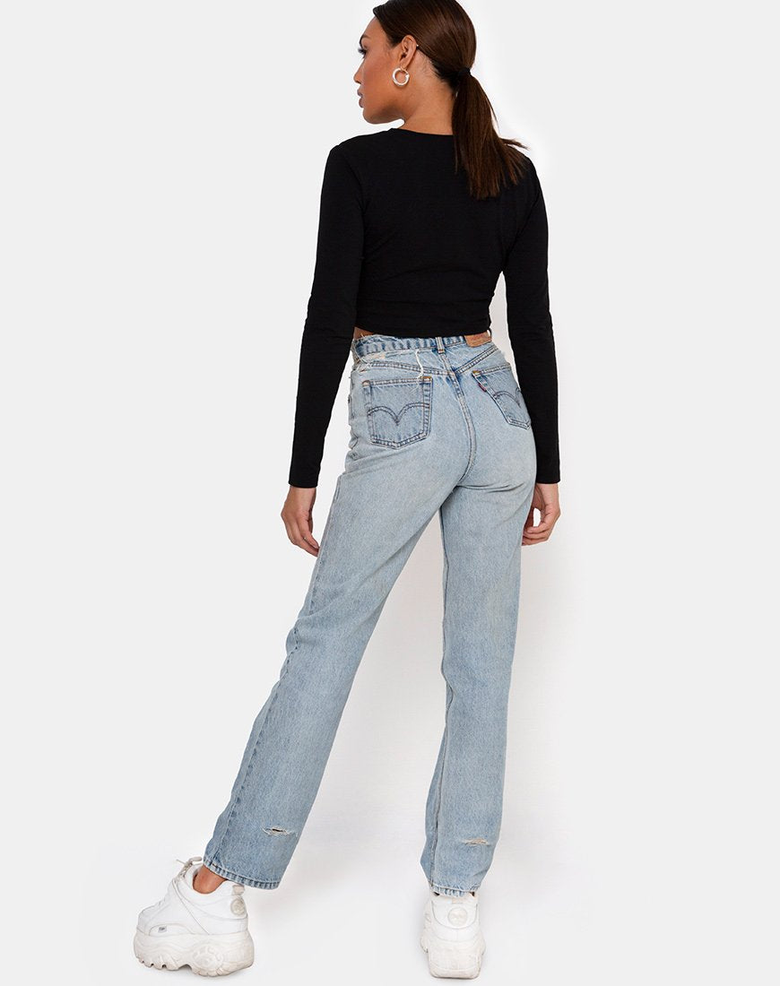Afbeelding van Londy Top in Zwart Saint Hot Fix