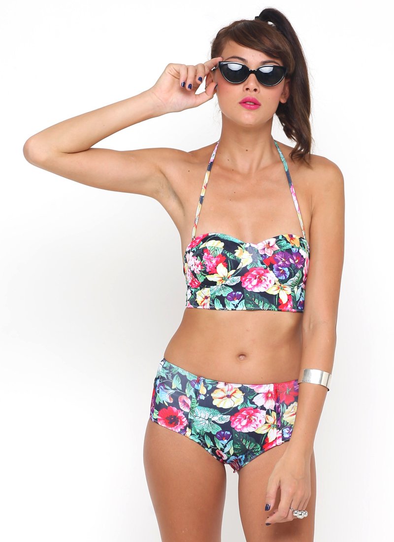 Bikinibroekje met lange lijn in Cottage Garden
