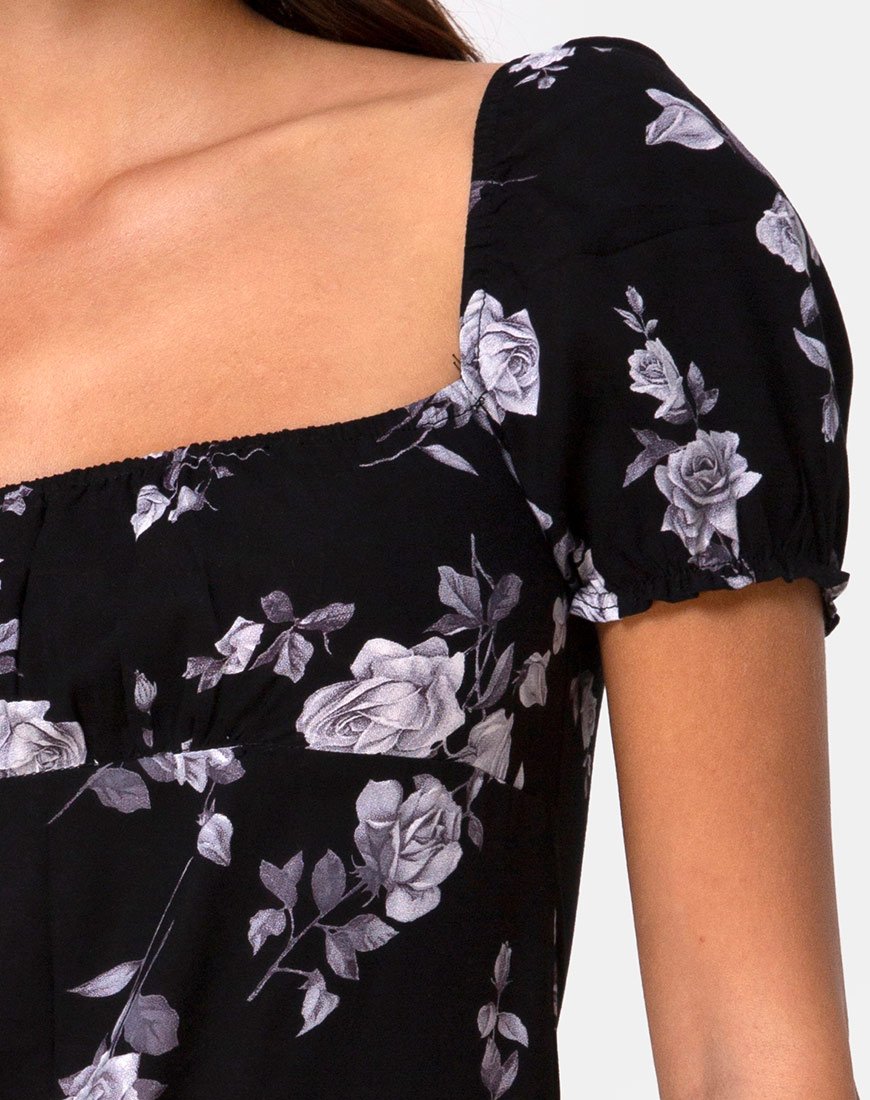 Afbeelding van Lonma Mini-jurk in Wit-Roos Zwart