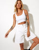 Afbeelding van Loose Fit Denim Short in White Wash