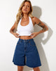Afbeelding van Loose Fit Denim Short in Klassiek Blauw