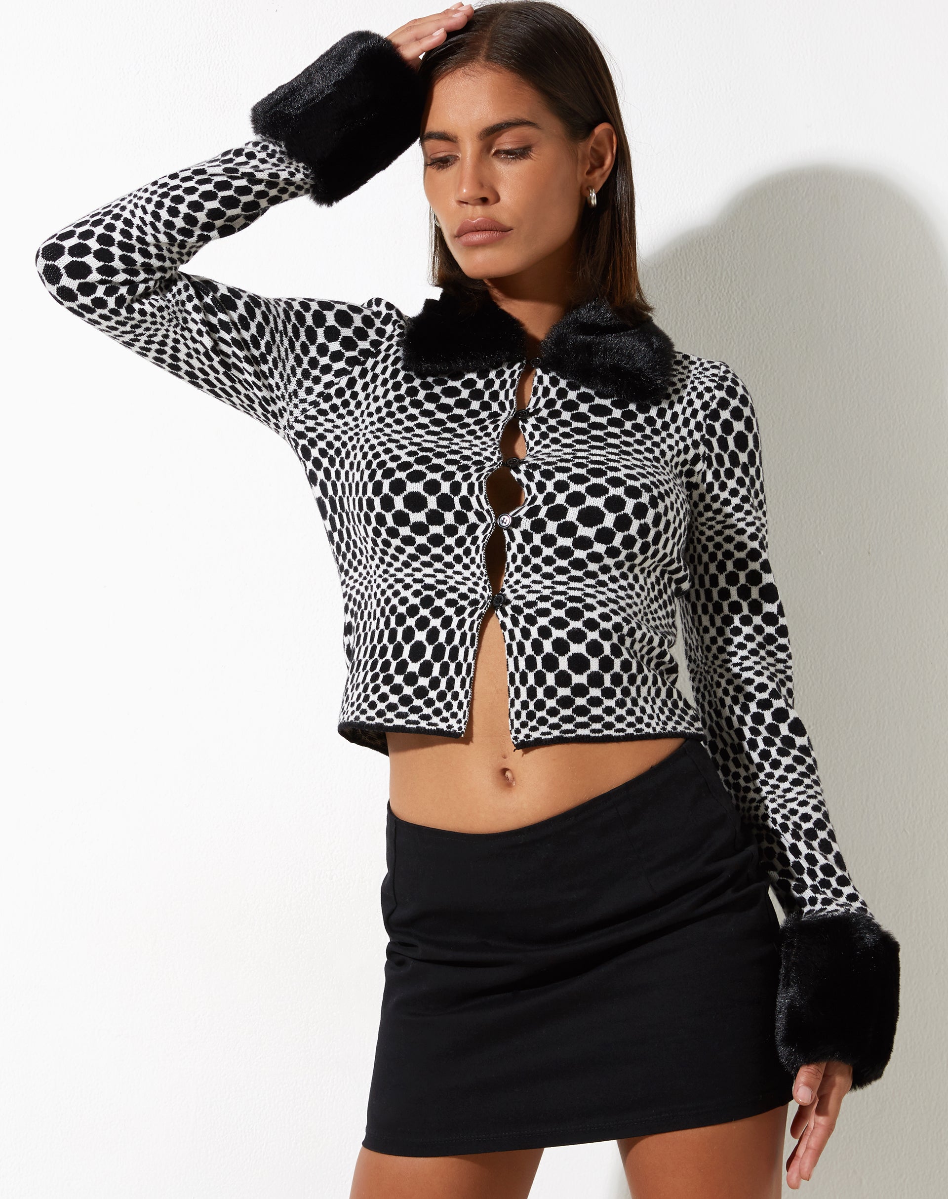 Afbeelding van Lorita Cardi in Optic Monochrome Square Zwart-wit