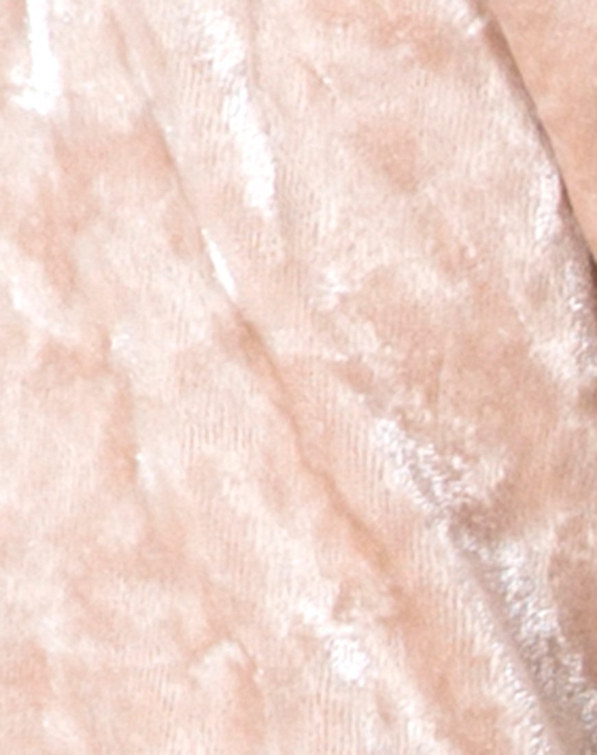 Afbeelding van Lorya Crop Top in Crème Crushed Velvet