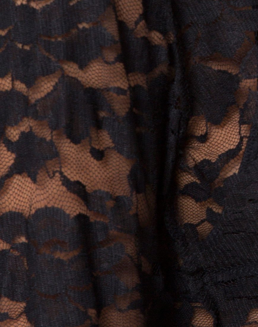 Afbeelding van Lorya Crop Top in Kant Zwart