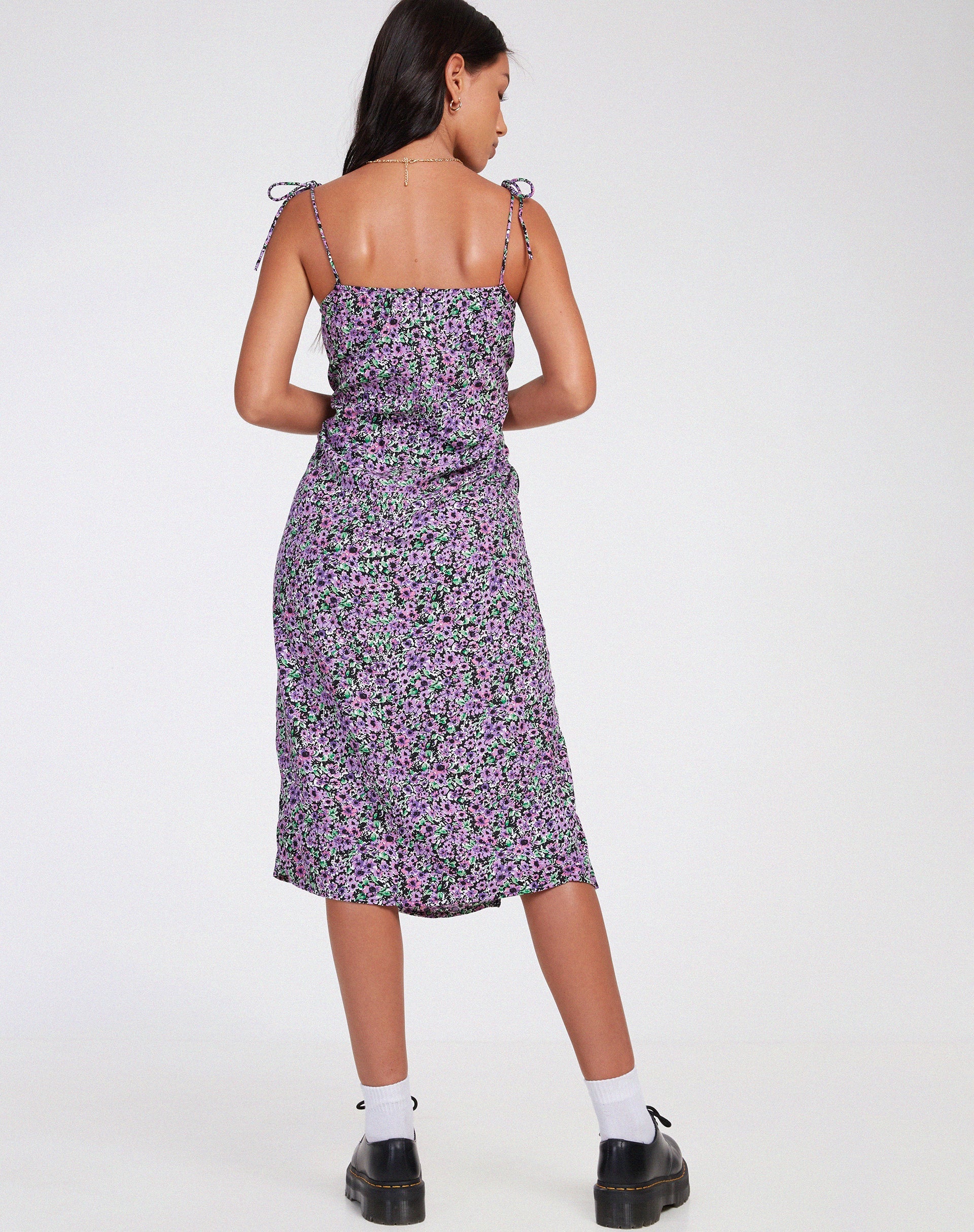 Afbeelding van Lotie Midi Dress in Lila Bloesem