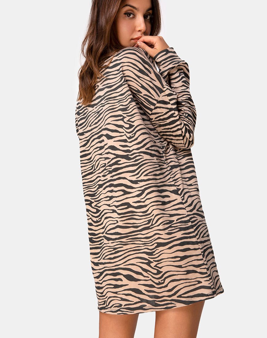 Lotsun Trui in 90's Zebra Taupe