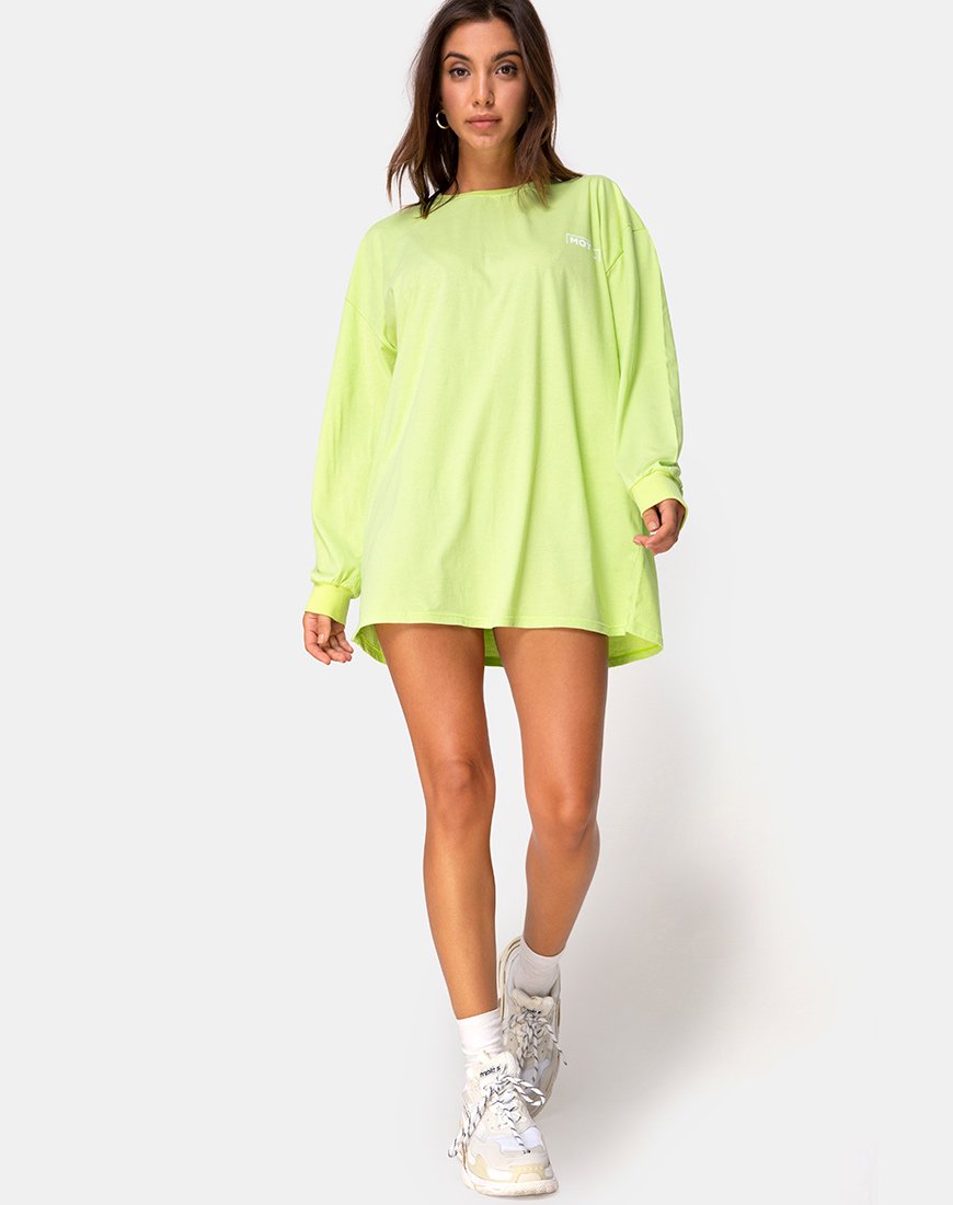 Afbeelding van Lotsun Sweatshirt in Motel No Vacancy Fluogroen