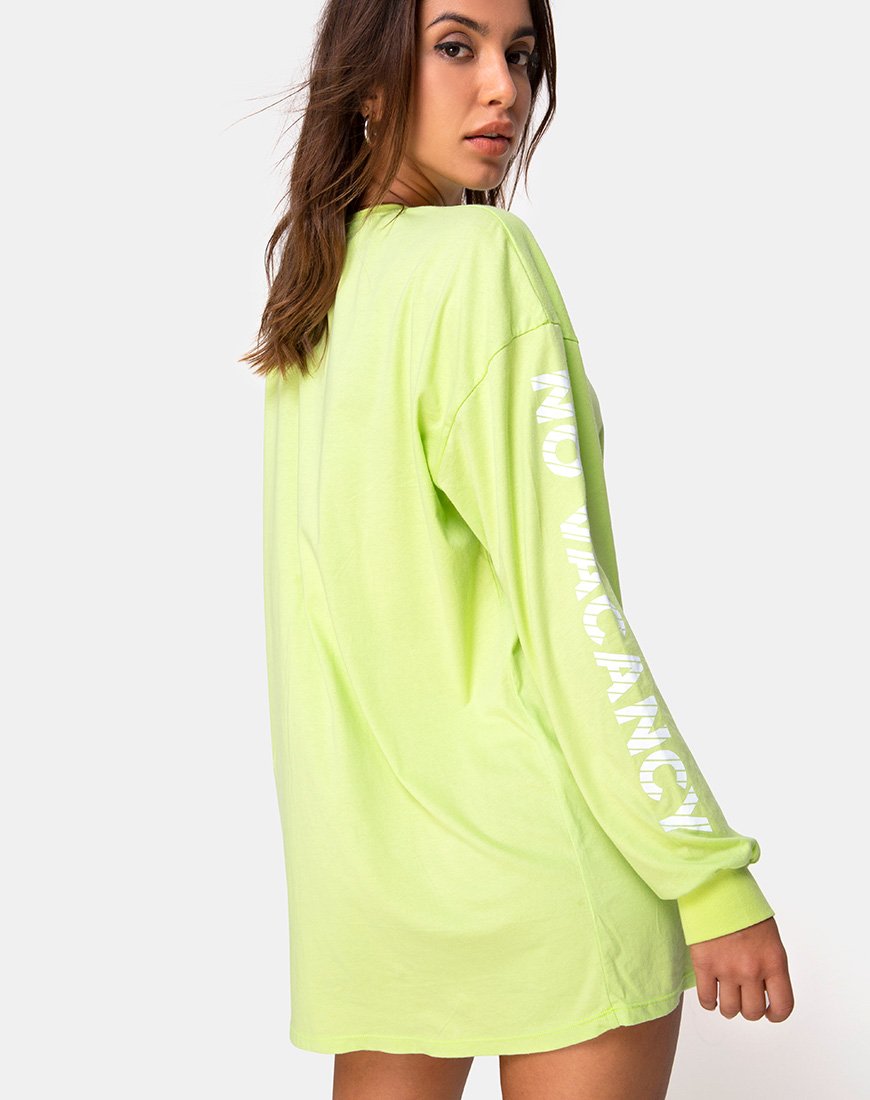 Lotsun Sweatshirt in Motel No Vacancy Fluogroen