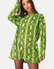 Afbeelding van Lotsun Jumper Dress in Snake Lime