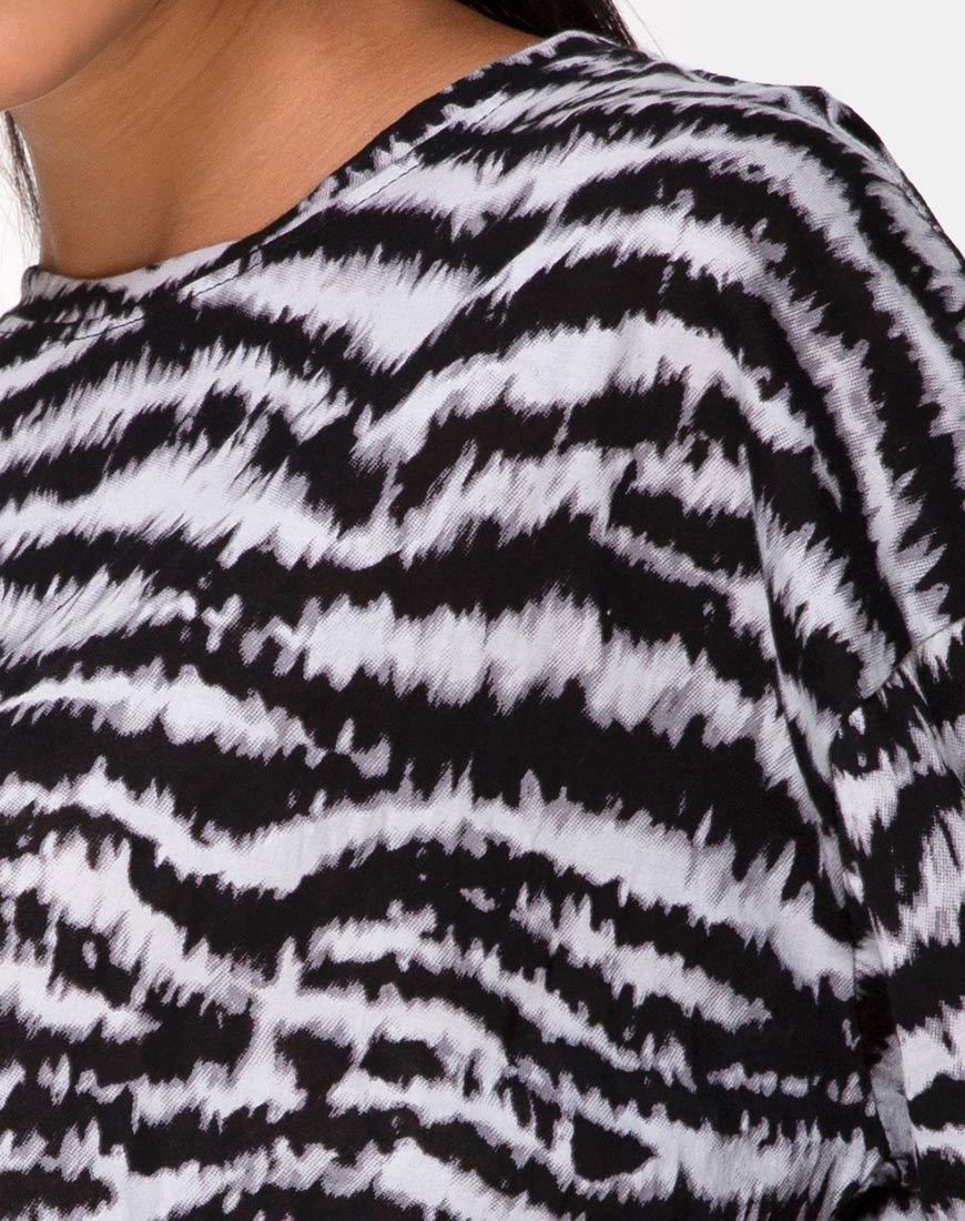 Afbeelding van Lotsun Sweatshirt in Animal Drip Grijs
