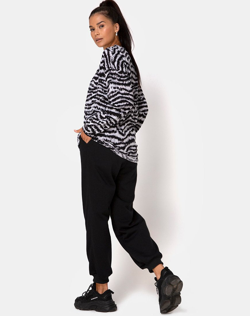 Afbeelding van Lotsun Sweatshirt in Animal Drip Grijs