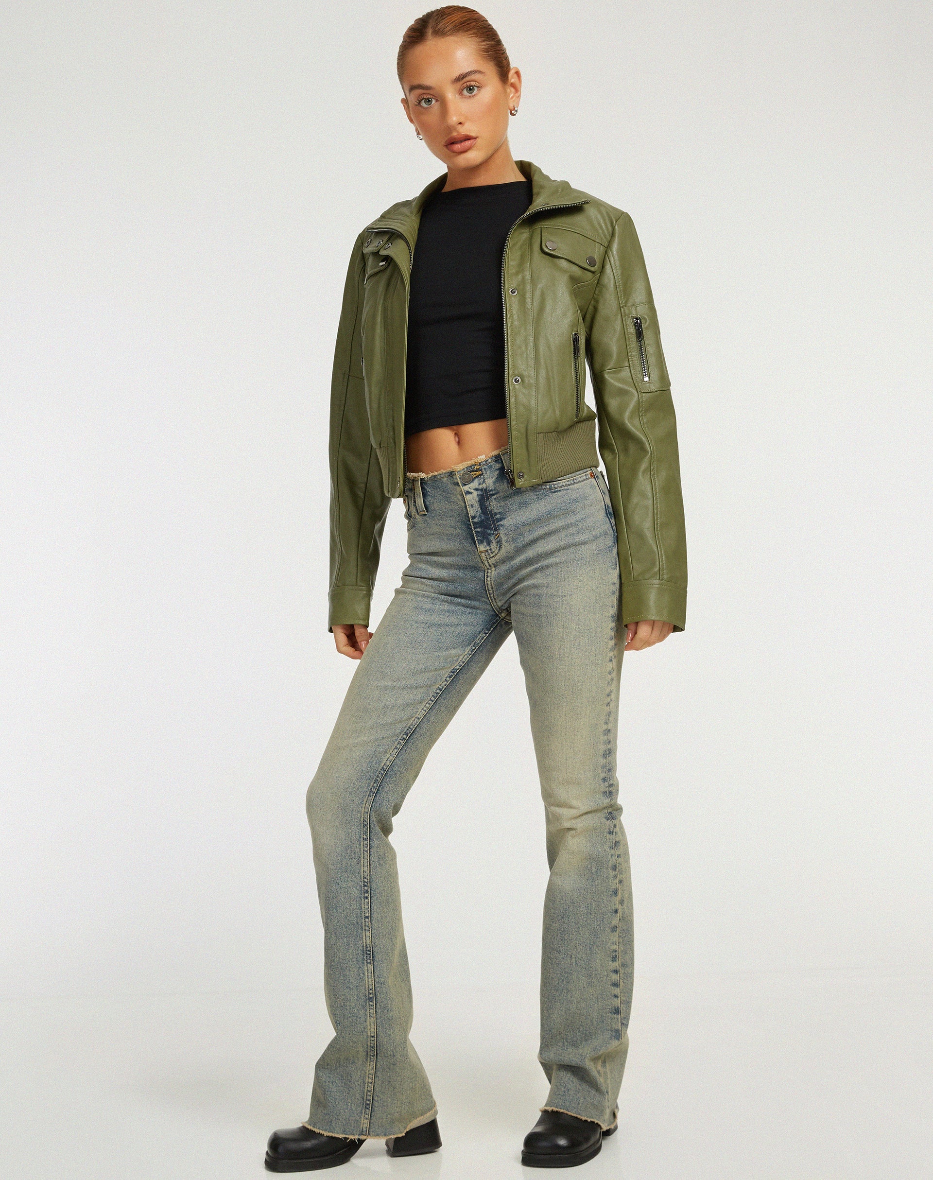 Afbeelding van Loviana Jacket in PU Groen