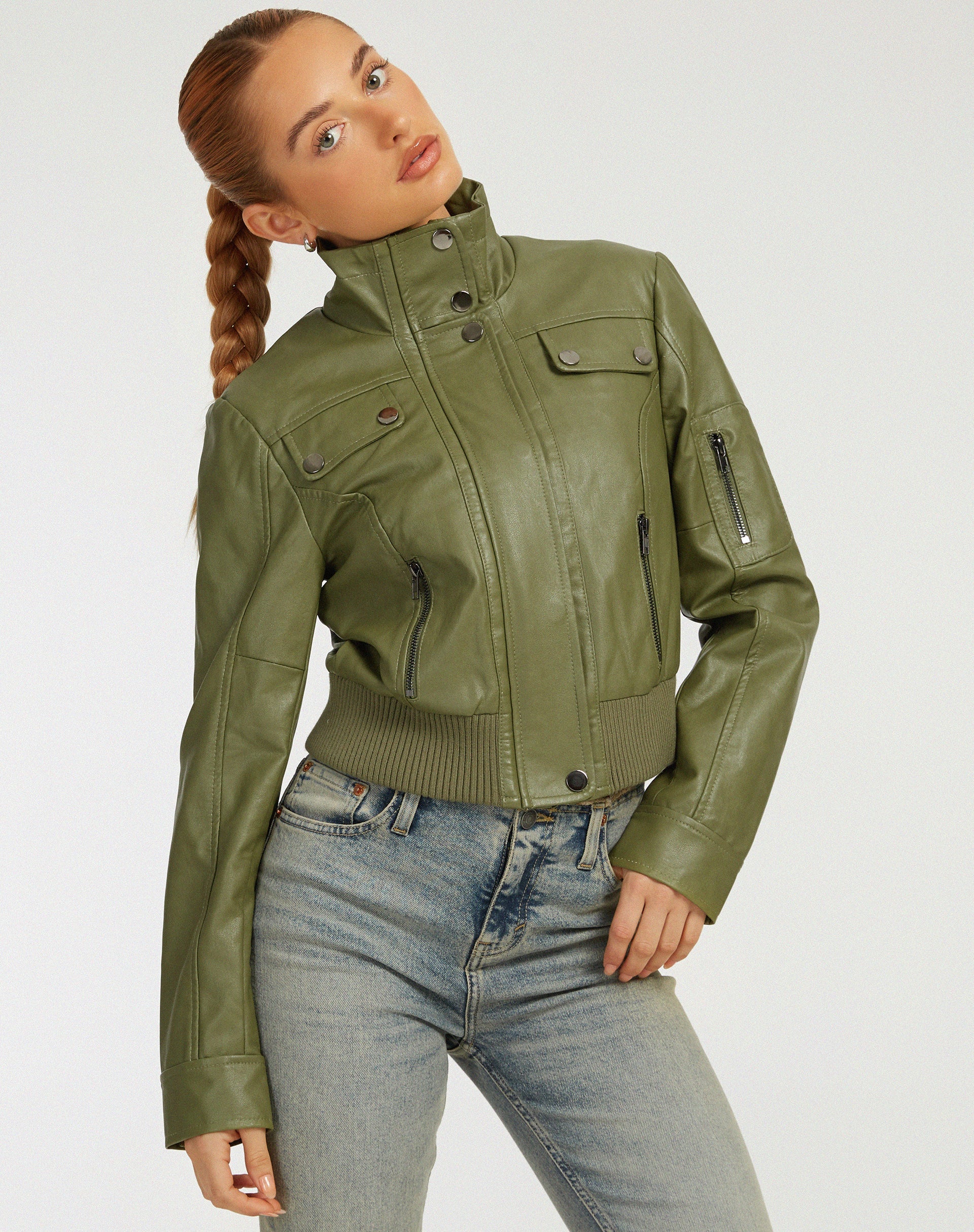 Afbeelding van Loviana Jacket in PU Groen