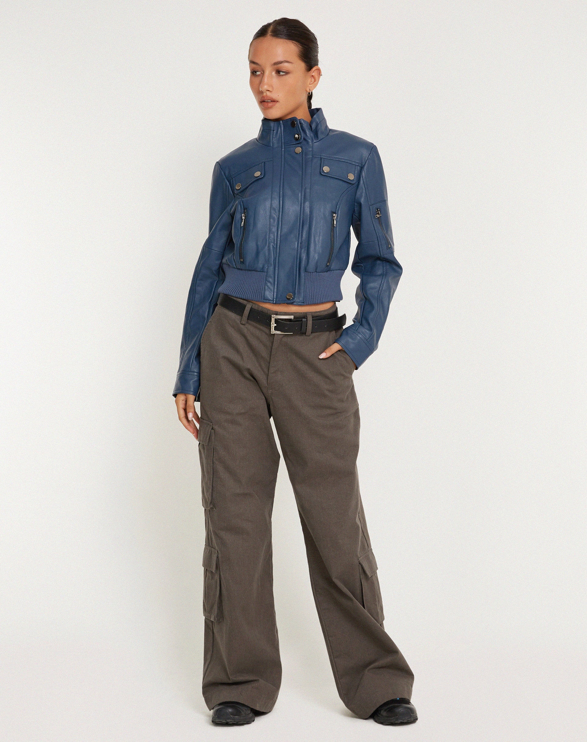 Afbeelding van Loviana Jacket in PU Navy