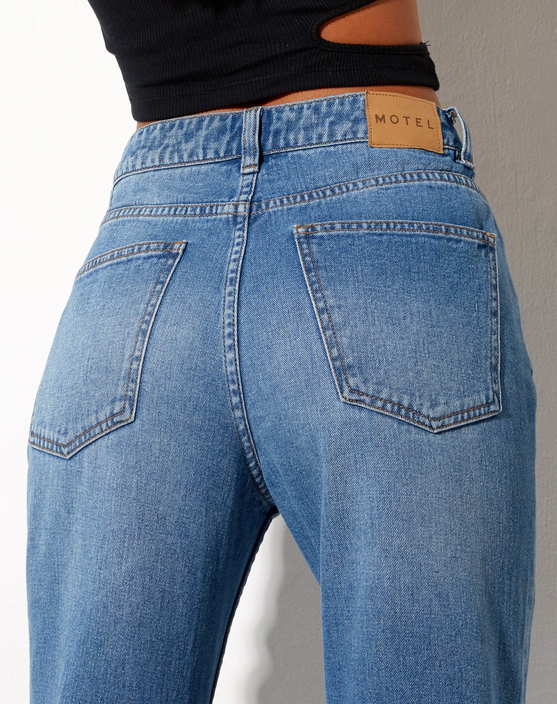 Afbeelding van Low Slung Jeans in Blue Wash