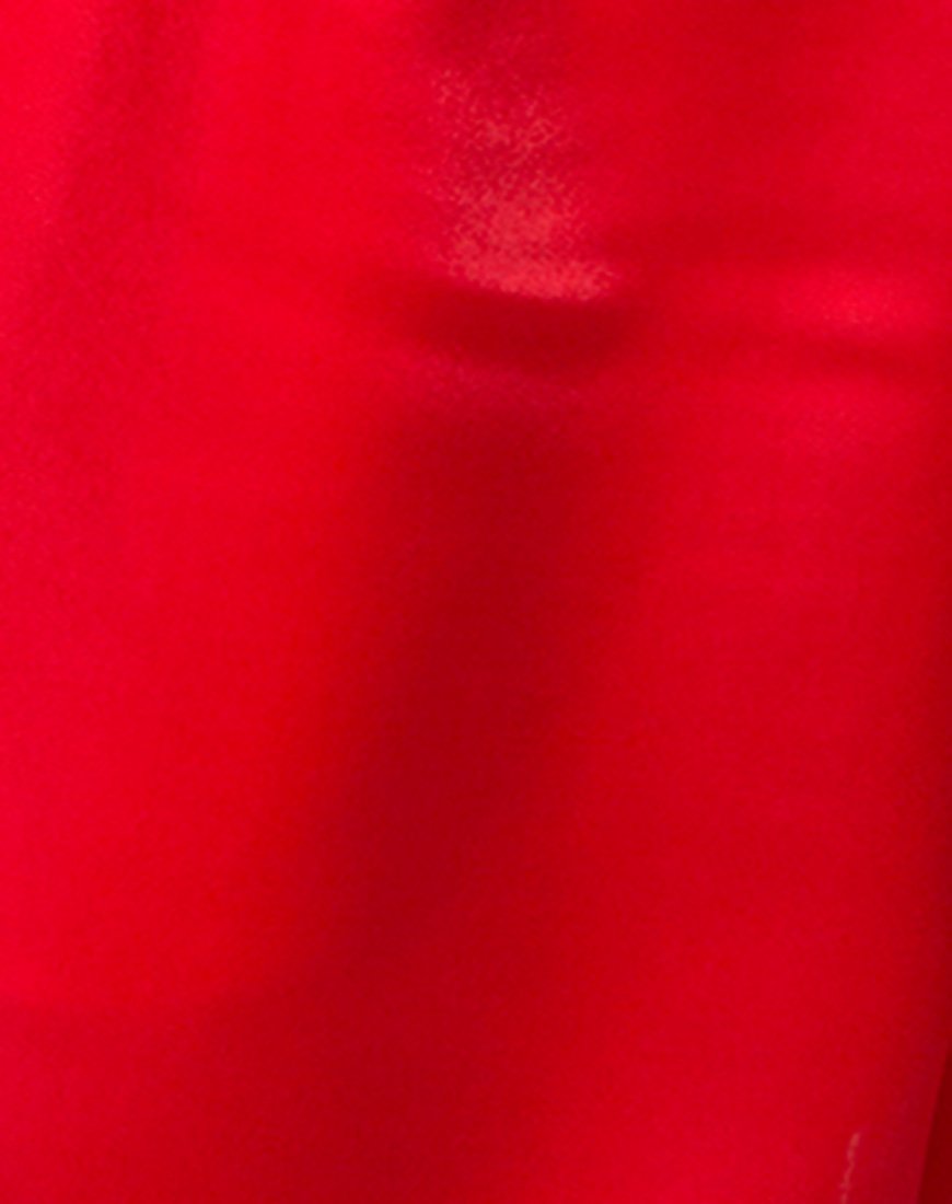 Afbeelding van Lozay Uitgesneden Playsuit in Satijn Rood