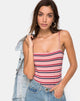 Afbeelding van Lucia Lijfje in 70s Stripe Roze Horizontaal