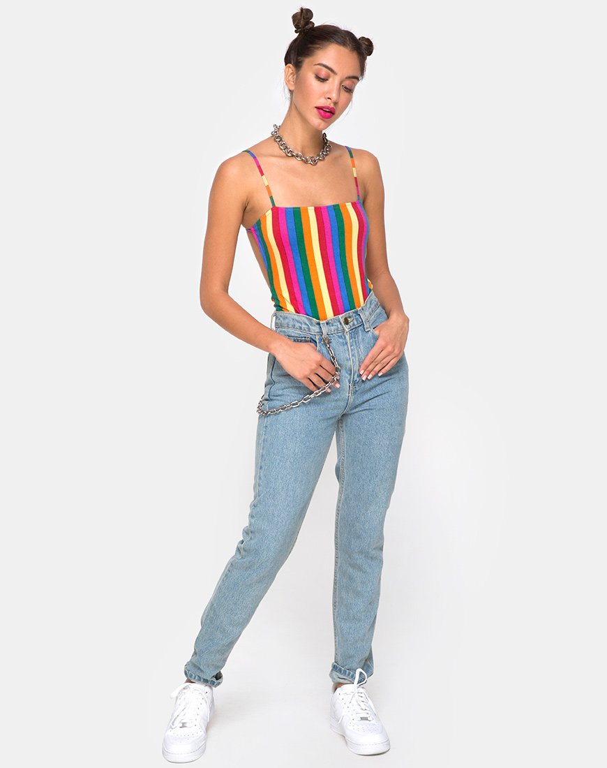 Afbeelding van Lucia Bodice in Good Times Stripe X Princess Polly