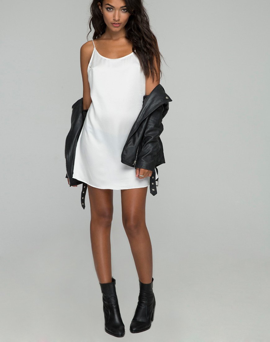Afbeelding van Lucille Slip Jurk in Satijn Bone