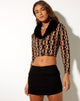 Afbeelding van Luila Cardi in Wavy Flower Bruin