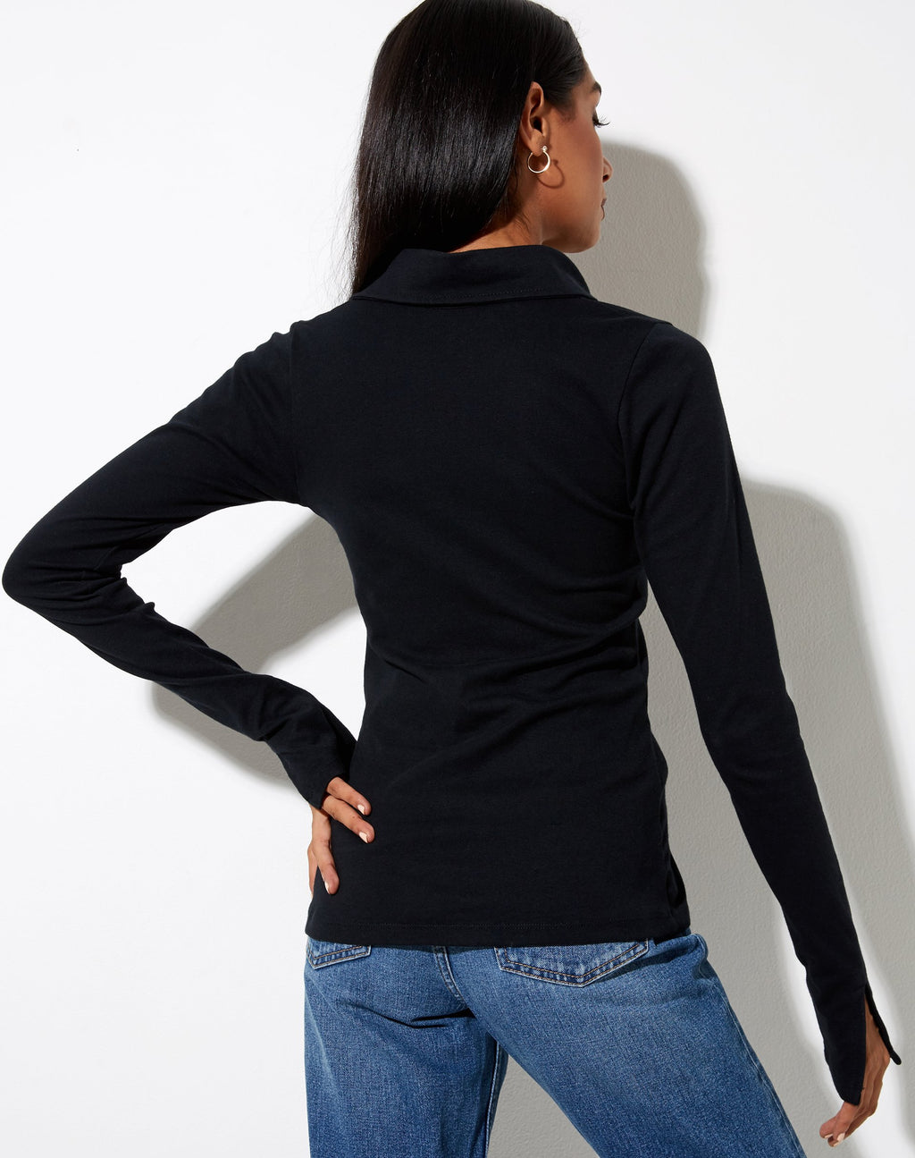 Lumia Cardi in Rib Zwart