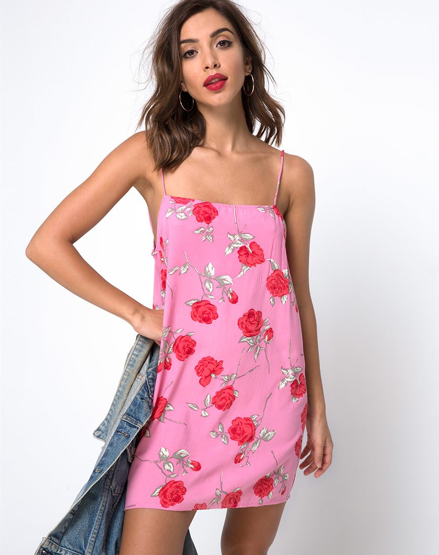 Lura Slip Jurk in Candy Rose