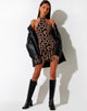 Afbeelding van Lyfa Mini Dress in Tonal Interlink Zwart