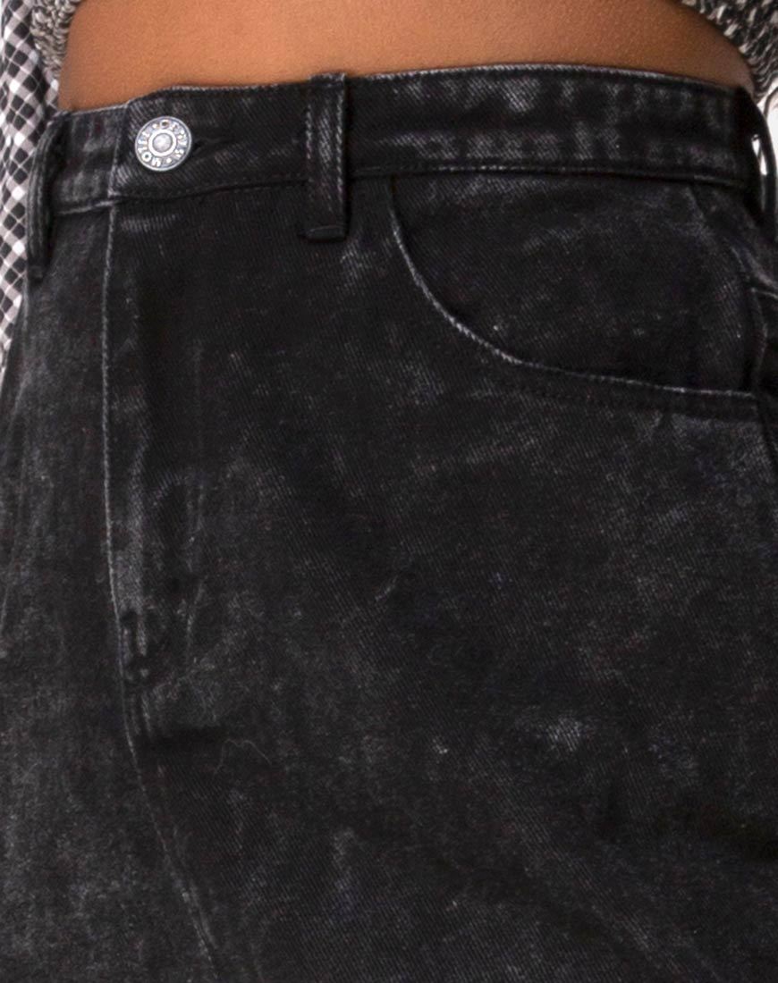Afbeelding van Lyra Midi rok in Black Stone Wash