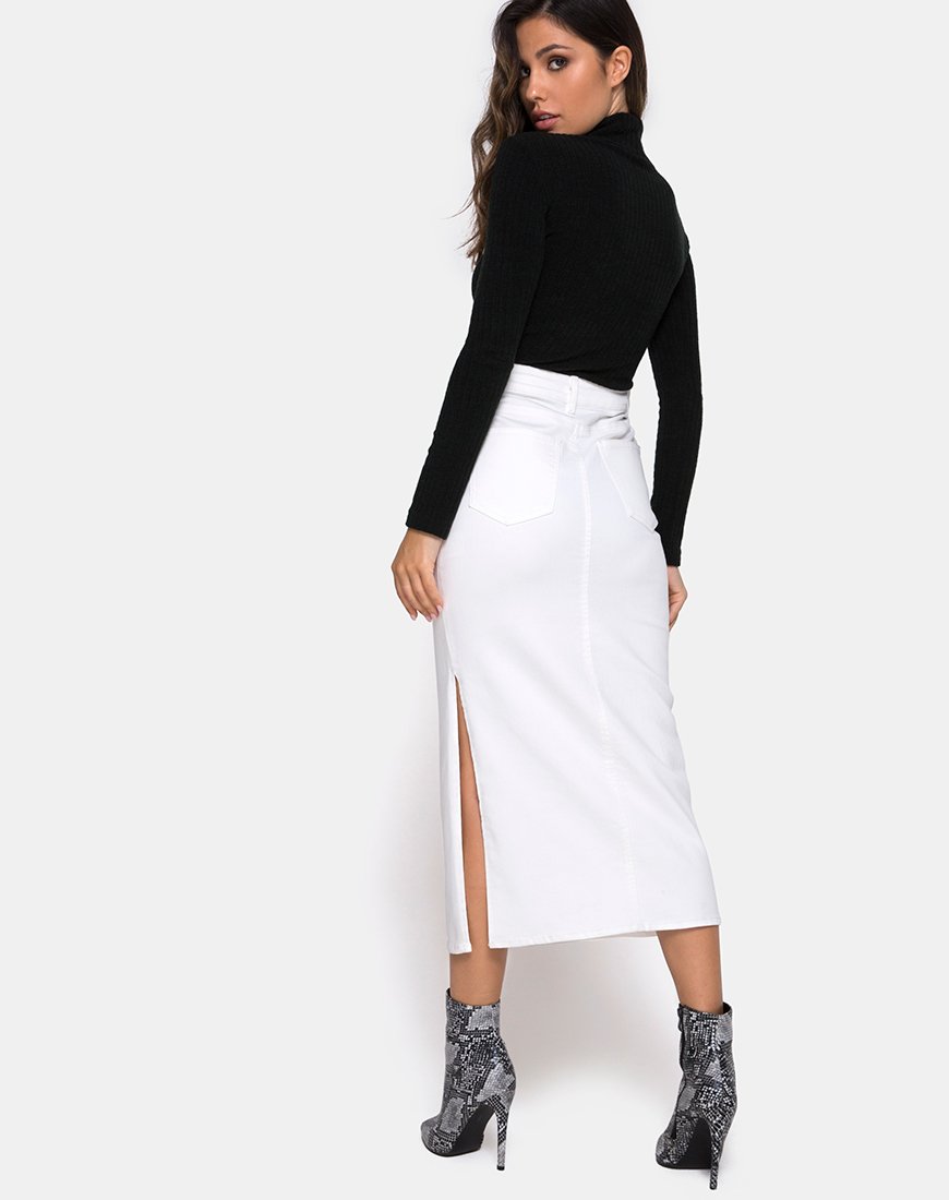 Afbeelding van Lyra Midi rok in wit