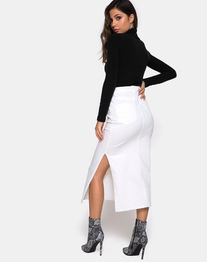 Lyra Midi rok in wit