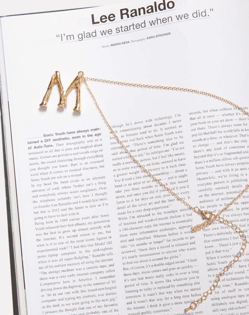 Afbeelding van Ketting in goud Letter M