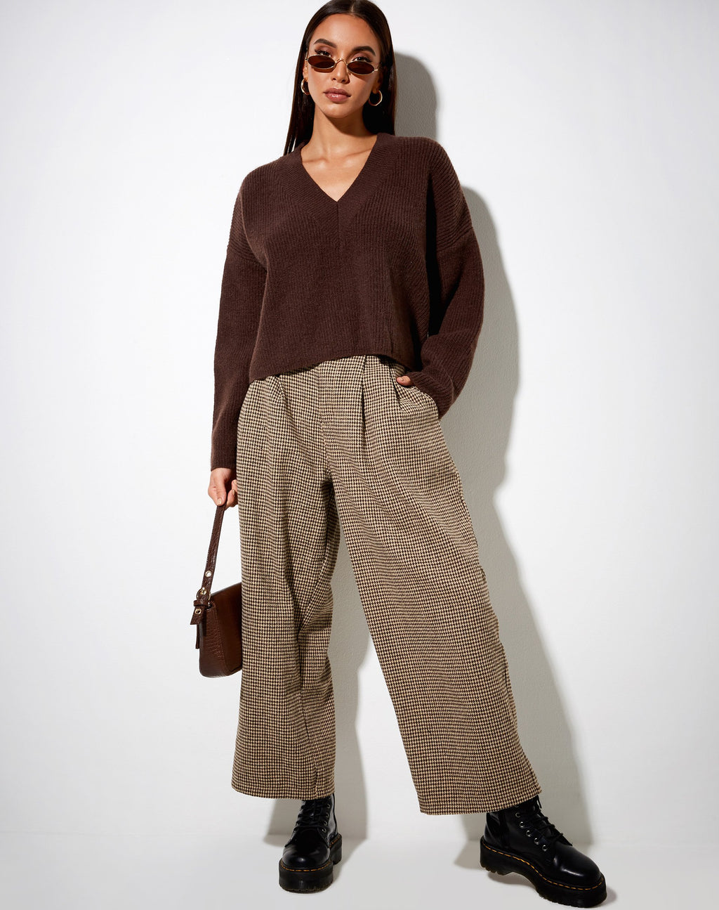 Mabel Trui in Gebreid Choco Bruin