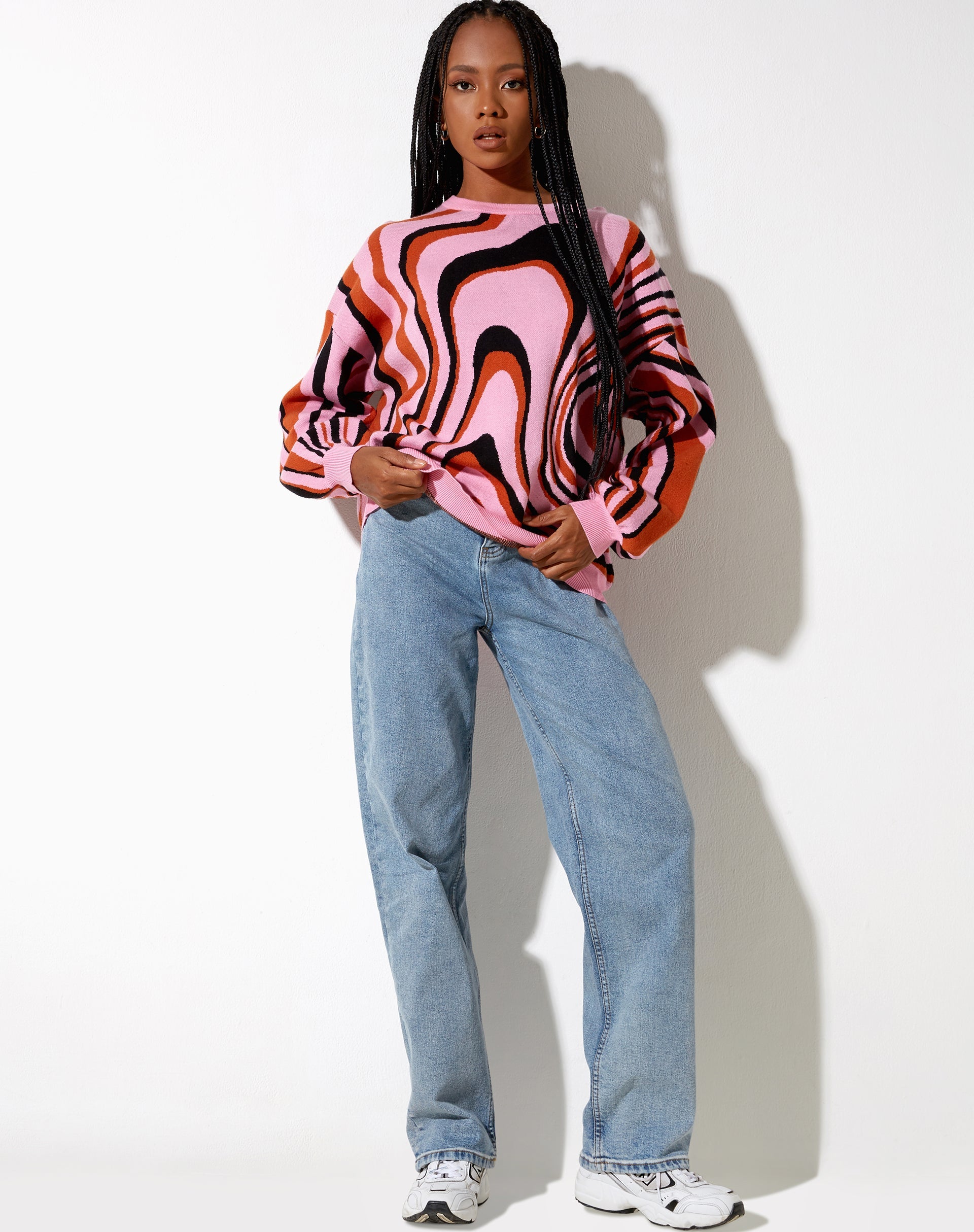 Afbeelding van Mably Trui in Mega Ripple Roze