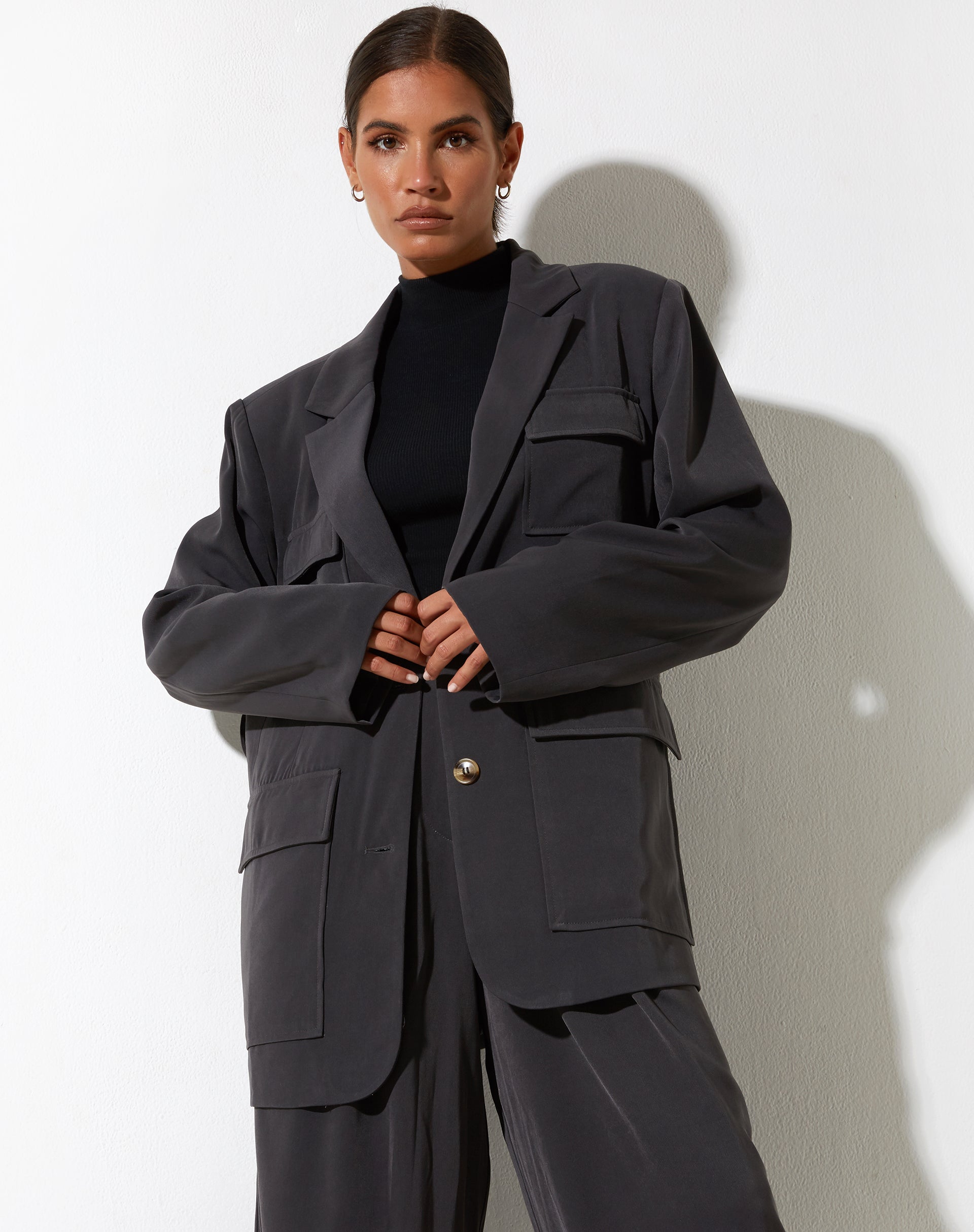Afbeelding van Magawa Blazer in Getailleerd Houtskool