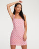 Afbeelding van Maghfira Mini Dress in Apple Check Blush Red
