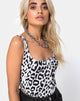 Afbeelding van Mahi Bodice in Mono Animal Grijs en Wit