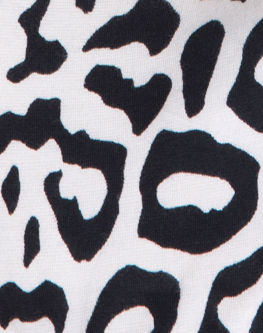 Afbeelding van Mahi Bodice in Mono Animal Grijs en Wit