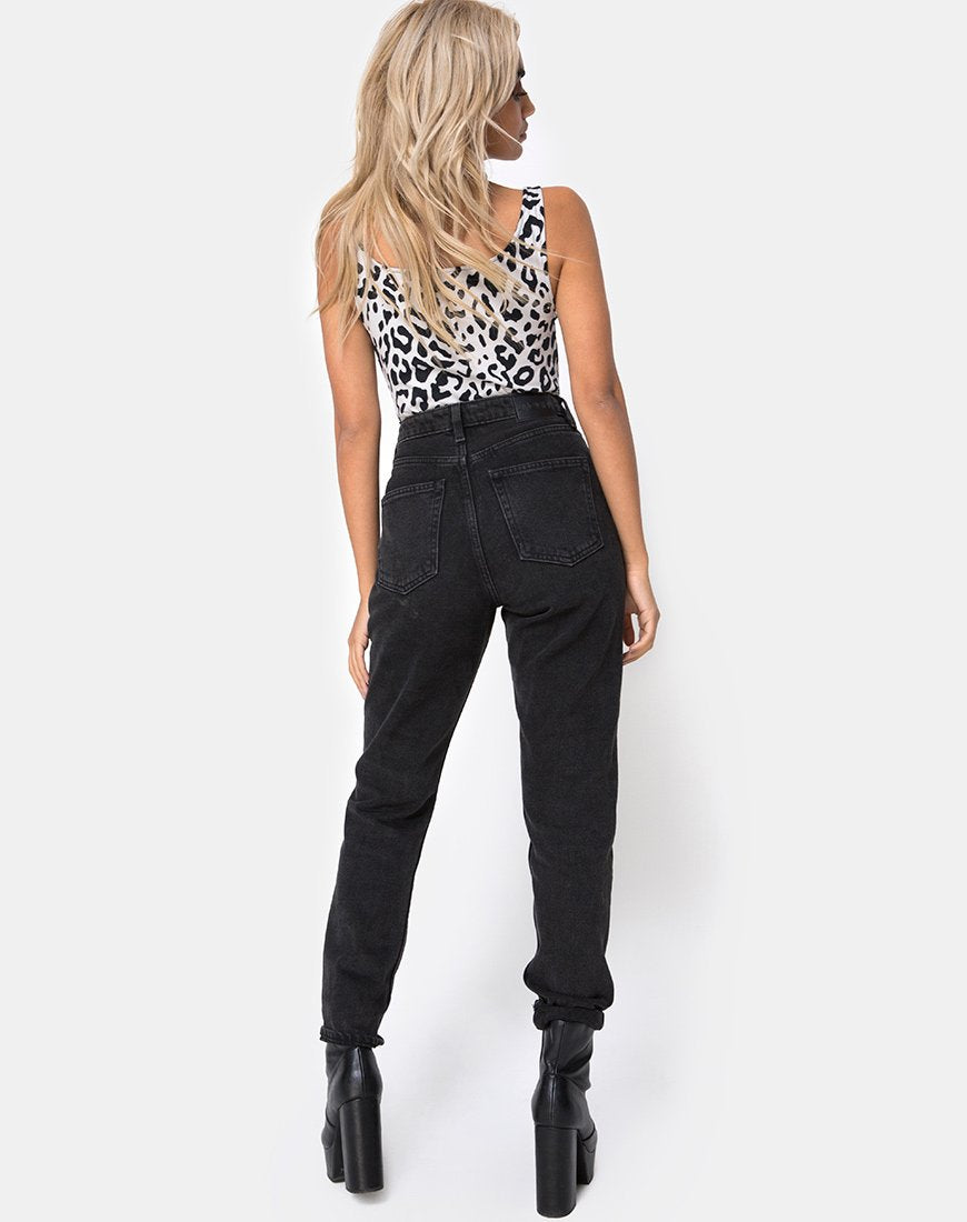 Afbeelding van Mahi Bodice in Mono Animal Grijs en Wit