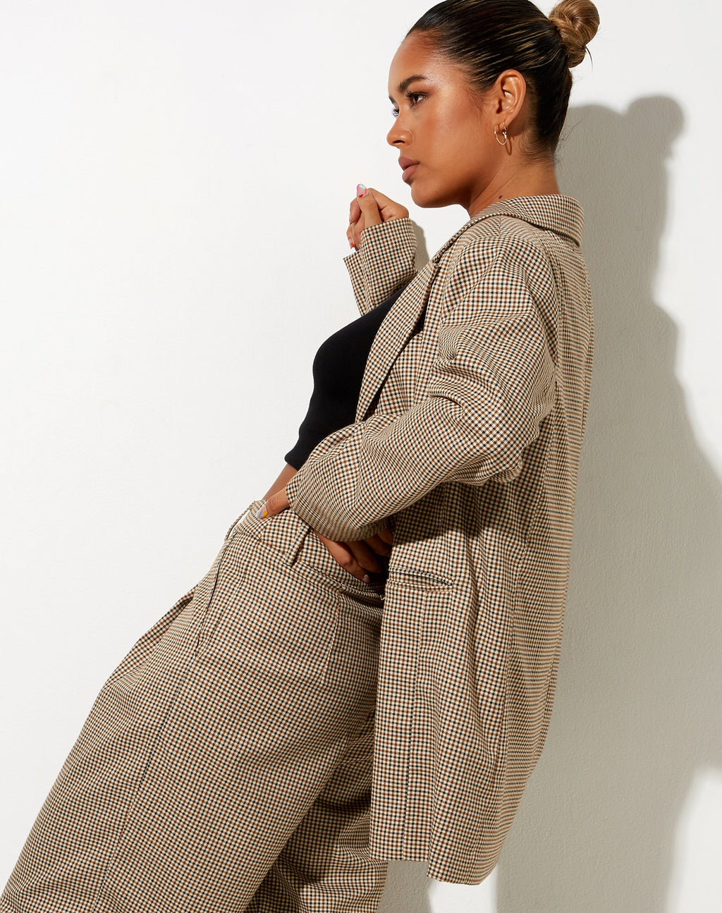 Maiwa Blazer in Klein Ruitje Bruin